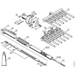 Genuine Stihl SP85 / P - Rake, Drive tube assembly