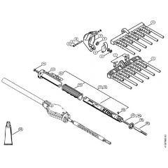 Genuine Stihl SP85 / Q - Rake, Drive tube assembly (43.2000)