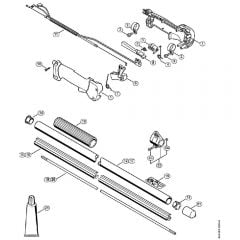 Genuine Stihl SP90 T / J - Control handle, Drive tube assembly SP 90