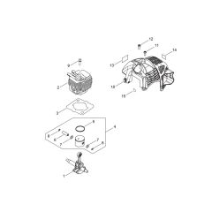 Cylinder, Piston, Crankshaft