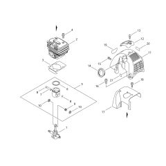 Cylinder, Piston, Crankshaft