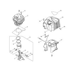 Cylinder, Piston, Crankshaft