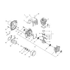 Cylinder, Crankcase, Piston