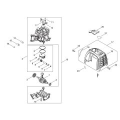 Cylinder, Piston, Crankshaft