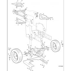 Hayter ST42 Heritage Sweeper Tractor - 151A (151A001001 - 151A099999) - Rear Axle - Rear Frame