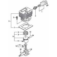 Tanaka SUM-400 - Cylinder Piston Crankshaft