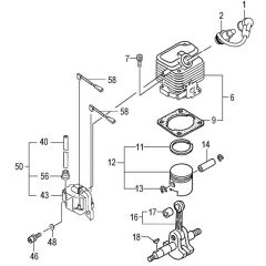 Tanaka TBC-2308-BS - Cylinder Piston Crankshaft