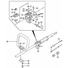 Tanaka TBC-2308-BS - Throttle Lever Handle