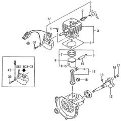 Tanaka TBC-2400 - Cylinder Piston Crankshaft