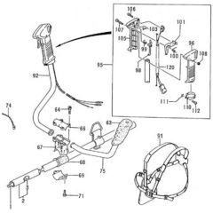 Tanaka TBC-2400SDH - Drive Shaft Throttle Lever