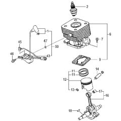 Tanaka TBC-250PF - Cylinder Piston Crankshaft