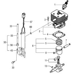 Tanaka TBC-340DS - Aug 2012 - Cylinder Piston Crankshaft