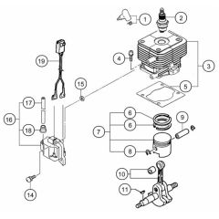 Tanaka TBC-340PFD - Cylinder Piston Crankshaft