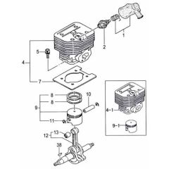 Tanaka TBC-355SDH - Cylinder Piston Crankshaft