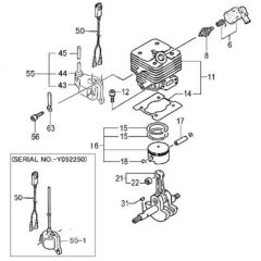 Tanaka TBC-4200DLV - Cylinder Piston Crankshaft