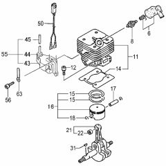 Tanaka TBC-4200DX - Cylinder Piston Crankshaft