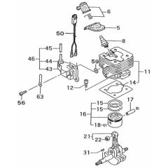 Tanaka TBC-420PF - Cylinder Piston Crankshaft