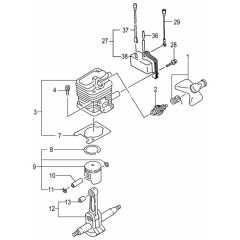 Tanaka THT-2100-S - Cylinder Piston Crank Shaft