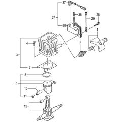 Tanaka THT-210SA - Cylinder Piston Crank Shaft