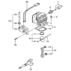 Tanaka TPH-2211 - H21 TPH22119538 - Cylinder Piston Crank Shaft