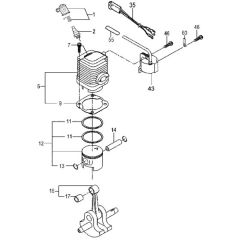 Tanaka TPH-2501-S - H31 TPH2501S9537 - Cylinder Piston Crank Shaft