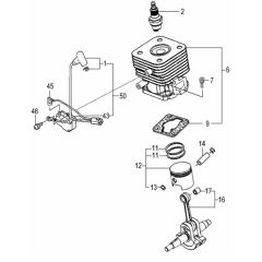 Tanaka TPH-270S - H49 TPH270S9541 - Cylinder Piston Crank Shaft