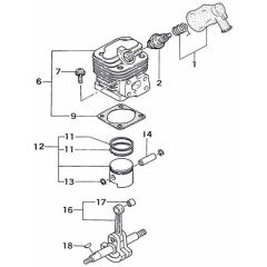 Tanaka TPS 200-2501 - Cylinder Piston Crankshaft