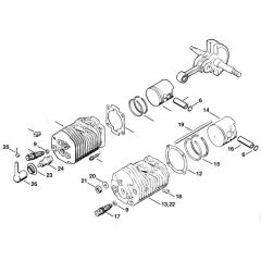 Stihl TS760 - Cylinder - Parts Diagram