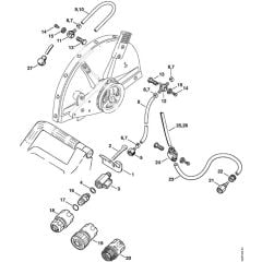 Stihl TS760 - Water Attachment - Parts Diagram