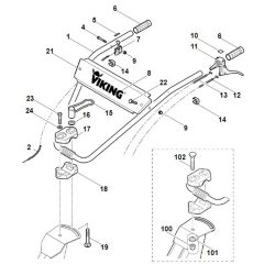 Viking VH500 - Handle - Parts Diagram