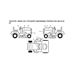 Husqvarna Yth1542 Xp - Decals