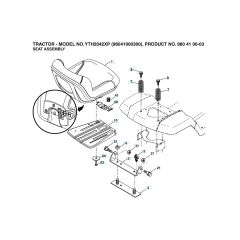 Husqvarna Yth2042 Xp - Seat