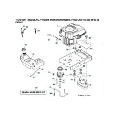 Husqvarna Yth2546 Twin - Engine