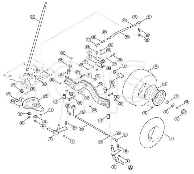 Genuine Stihl RT6112.0 ZL / E - Steering, front wheel