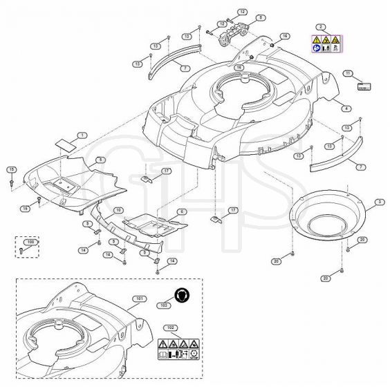 Genuine Stihl RM4.0 RTP / B - Housing | GHS