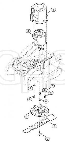 Genuine Stihl RMA339 C / D - Engine, blade