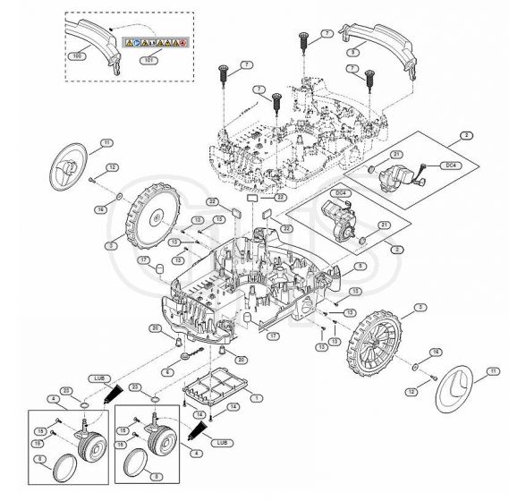 Genuine Stihl RMI632.0 C / C - Lower housing, chassis