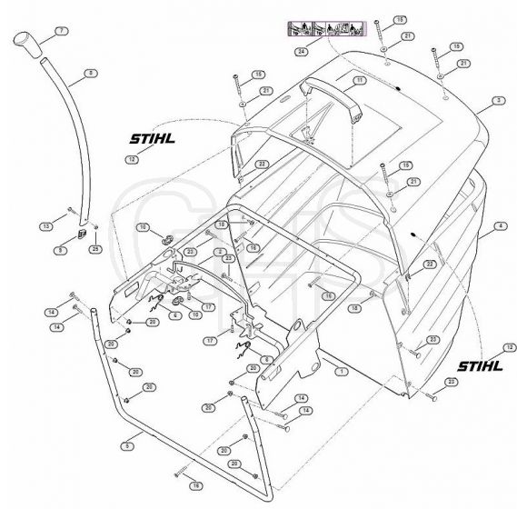 Genuine Stihl RT5097.1 / N - Grass catcher bag