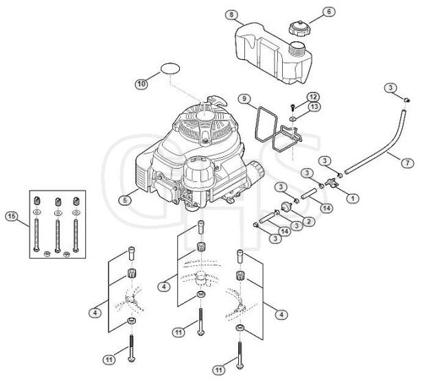 Genuine Stihl RM756.0 GC / F - Engine, tank | GHS