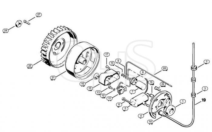 Genuine Stihl TS350 / U - Ignition system  X 13 927 613 (04.1985)