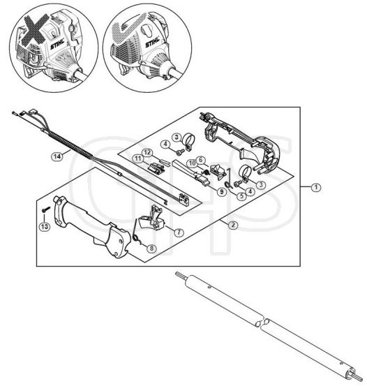 Genuine Stihl HT131 / Q - Handle  5 08 571 577