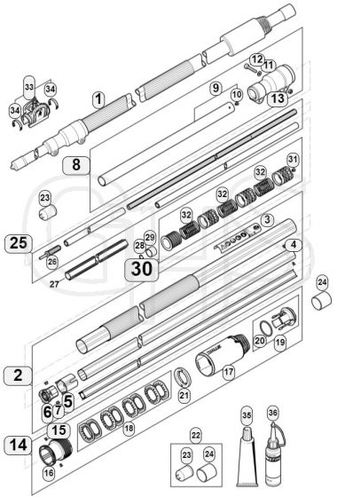 Genuine Stihl HT75 / W - Drive tube assembly HT 75