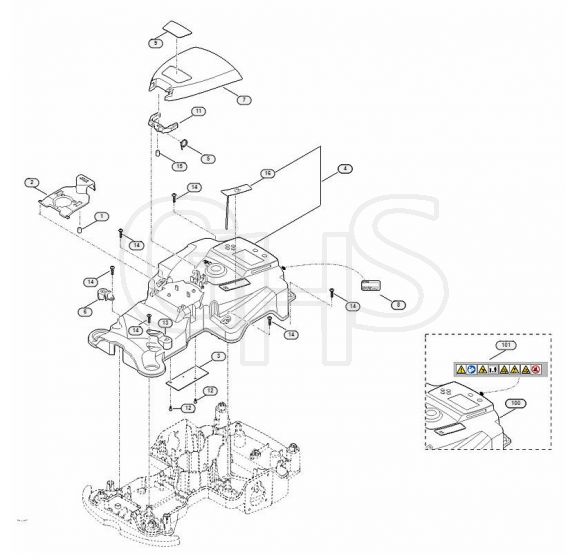 Genuine Stihl RMI422.0 / B - Housing upper part