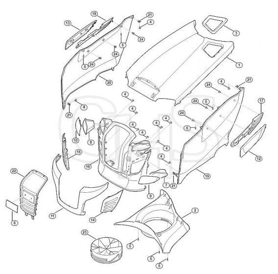 Genuine Stihl RT5097.0 C / D - Engine hood