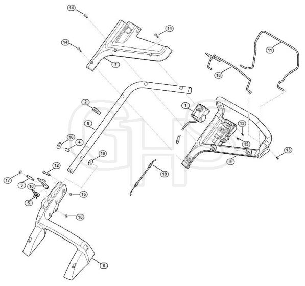 Genuine Stihl RMA443 TC / A - Handle