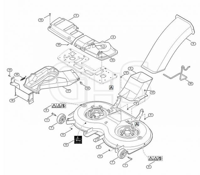 Genuine Stihl RT6112.0 ZL / L - Mowing deck housing