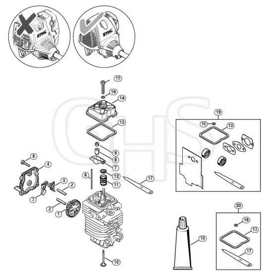 Genuine Stihl HT131 / J - Valve timing gear  5 08 571 577