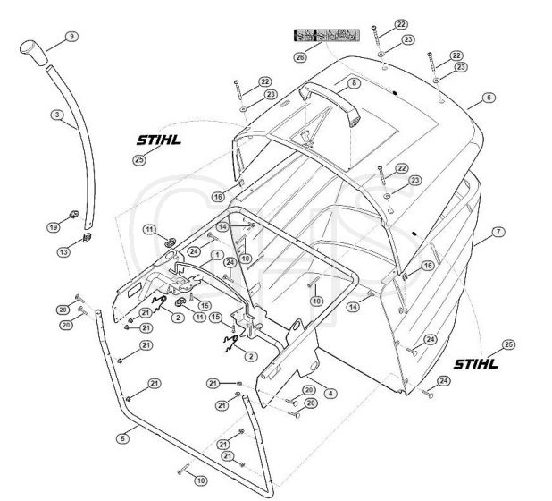 Genuine Stihl RT5097.0 / N - Grass catcher bag