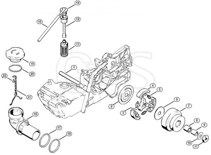 Genuine Stihl TS360 / C - Clutch, Pick-up body