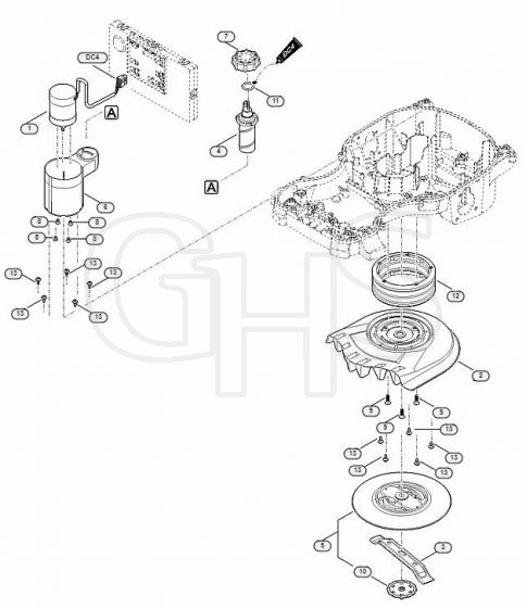 Genuine Stihl RMI422.2 / D - Mowing deck, height adjustment